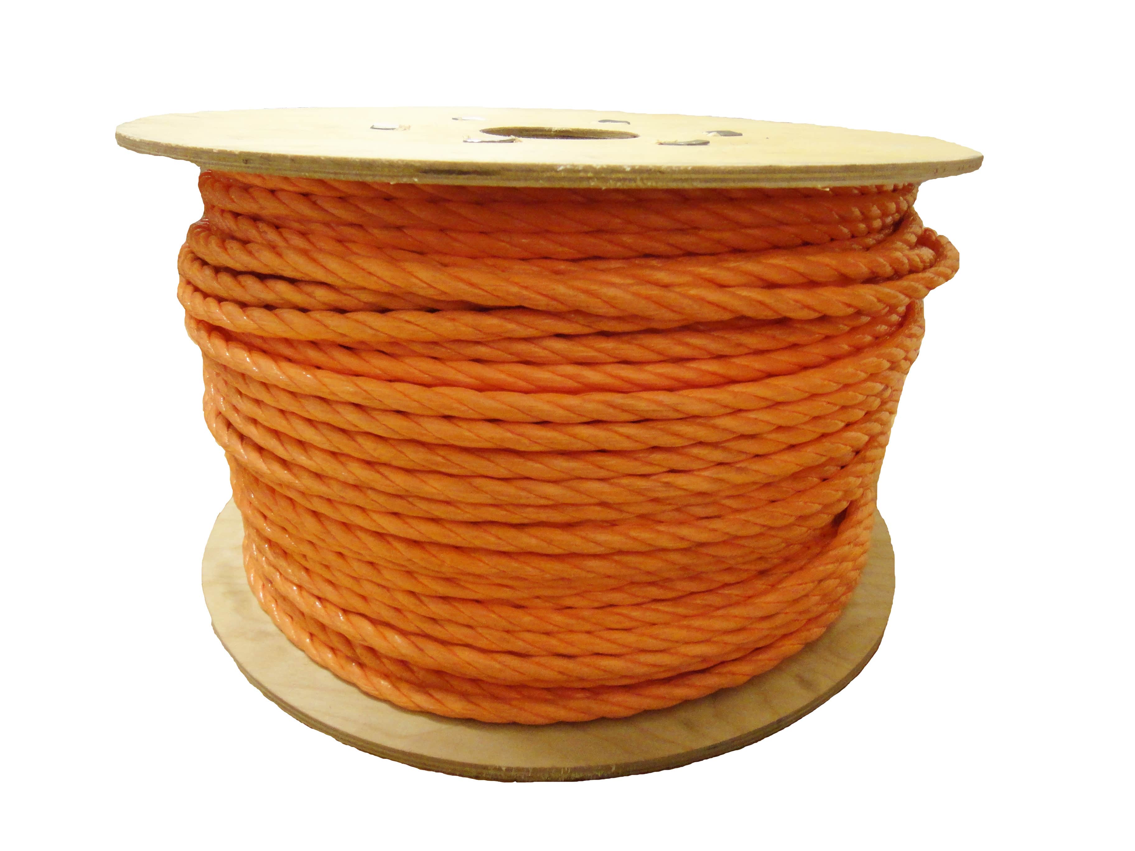 10mm Orange Polypropylene Rope x 200m On Wooden Drum